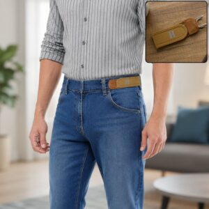 Buckle Less Elastic Belt Invisible Stretch Waist Belt No Bulge Lazy (1 Pc)