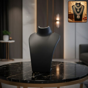 Premium Black Necklace Display Stand Mannequin Bust (1 Pc 15x11 Cm)